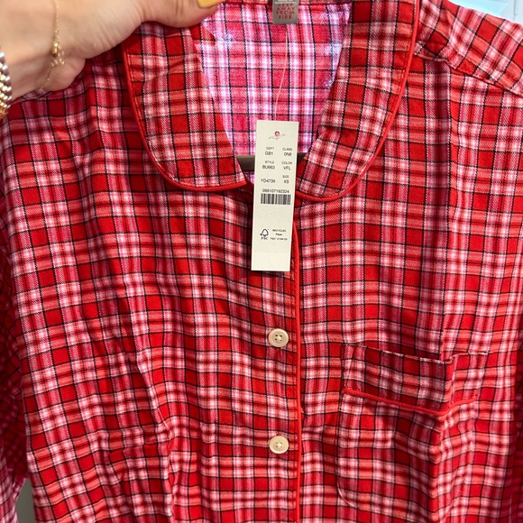 NWT jcrew long-sleeve pajama short set in tartan flannel - Picture 5 of 6